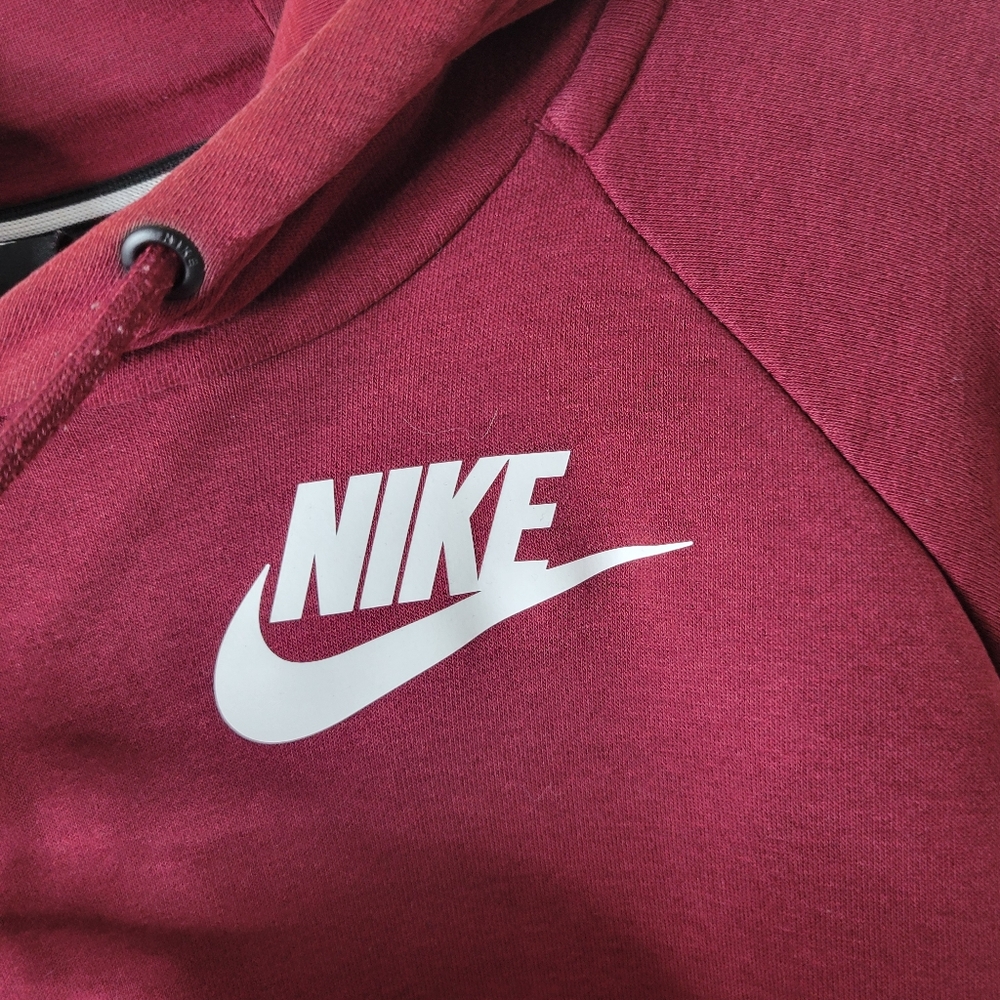 Nike Maroon Hoodie Sweatshirt - Picture 3 of 7